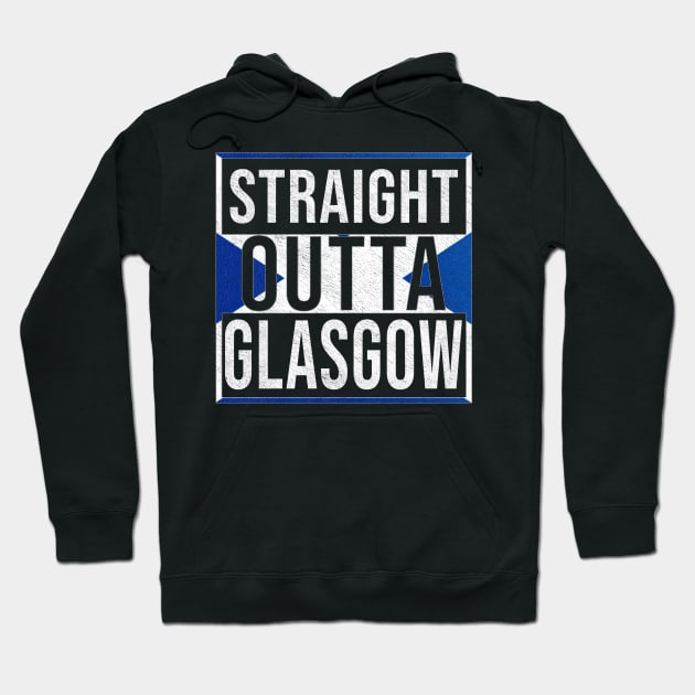 Straight Outta Glasgow - Gift for Scot, Scotsmen, Scotswomen, From Glasgow in Scotland Scottish Hoodie by Country Flags